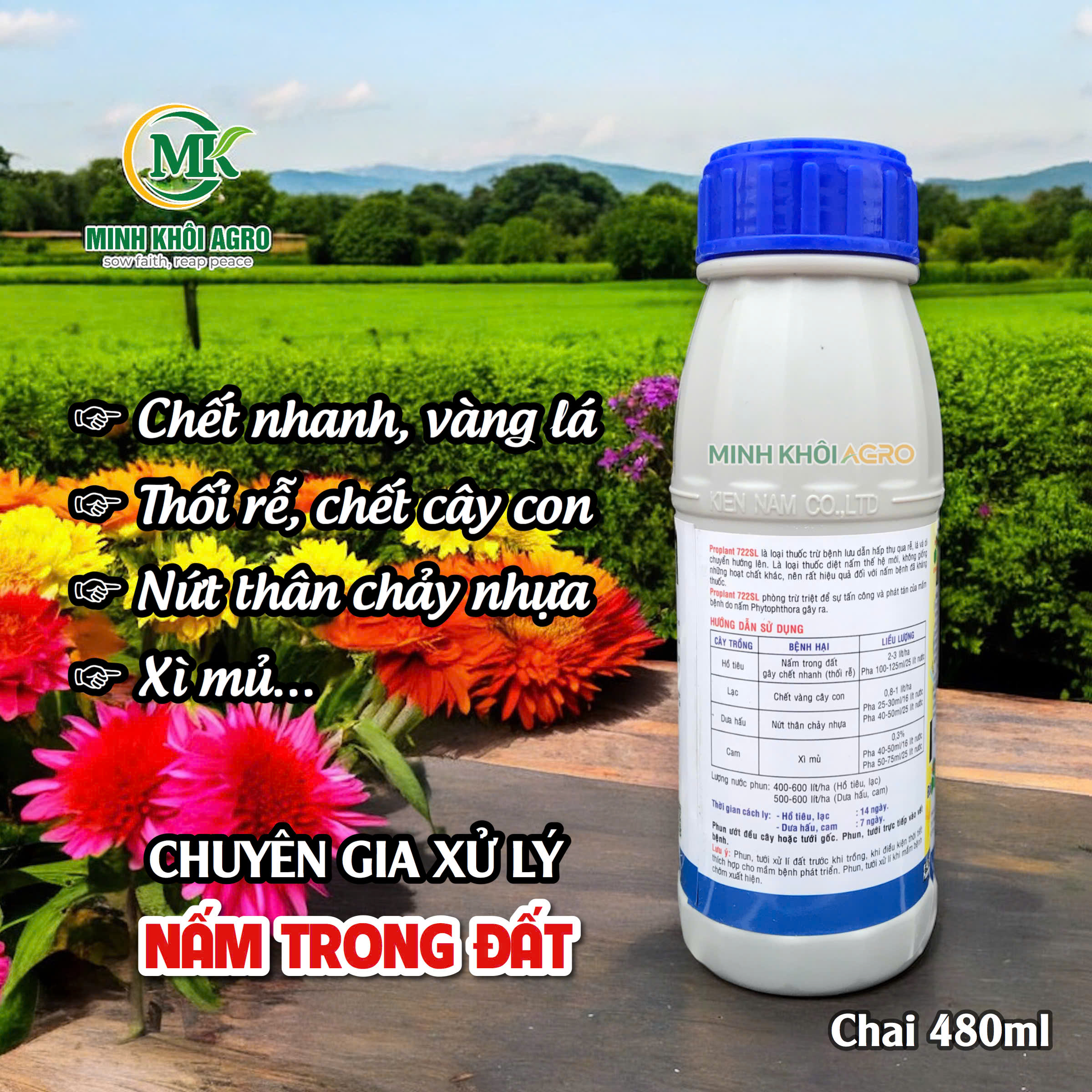 Thuốc trừ bệnh Proplant 722SL - Chai 480ml
